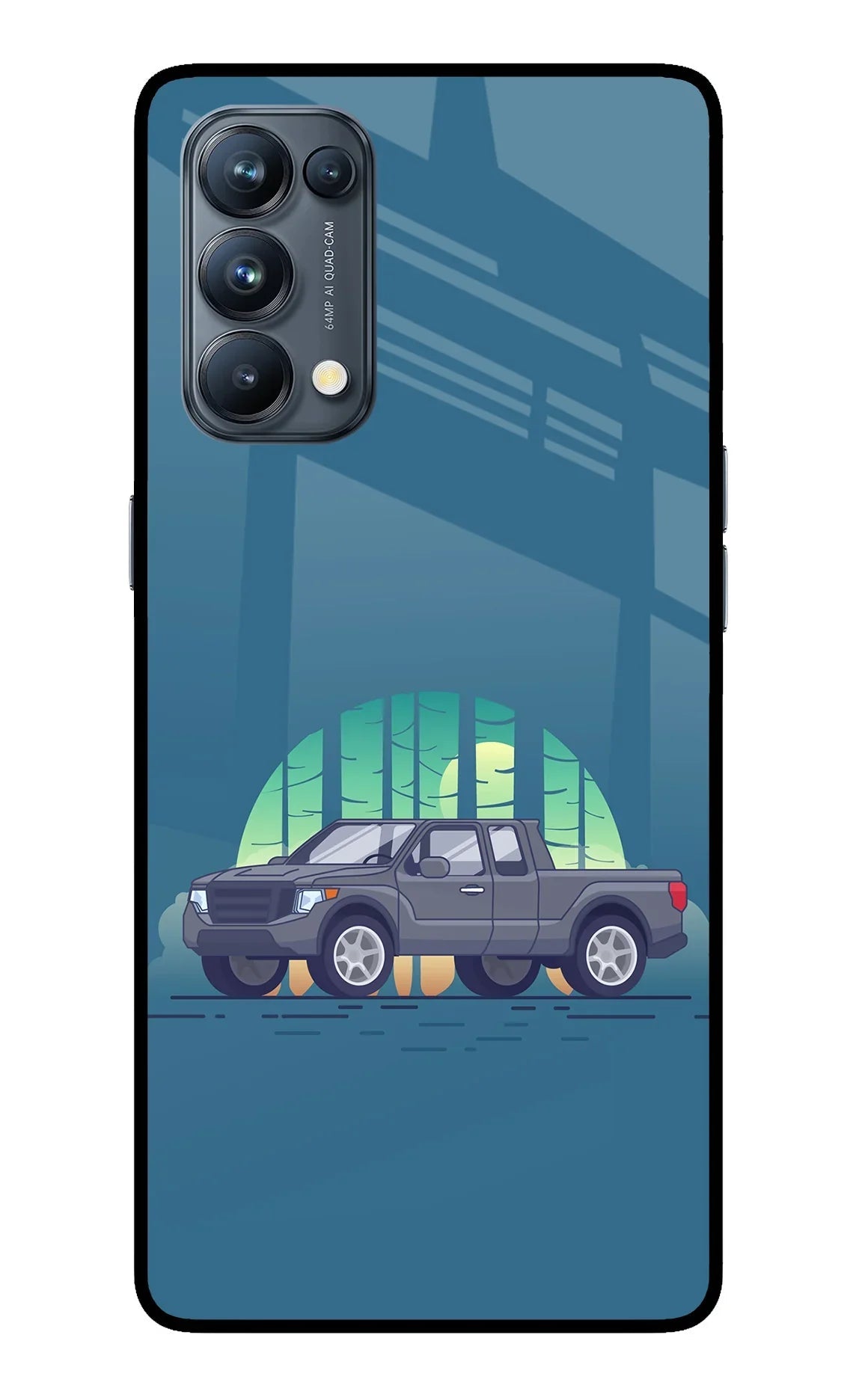 Retro Garage Vibe Oppo Reno5 Pro 5G Glass Case