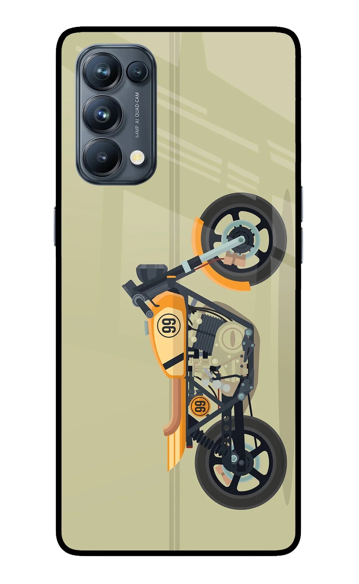 Vertical Speedster Oppo Reno5 Pro 5G Glass Case