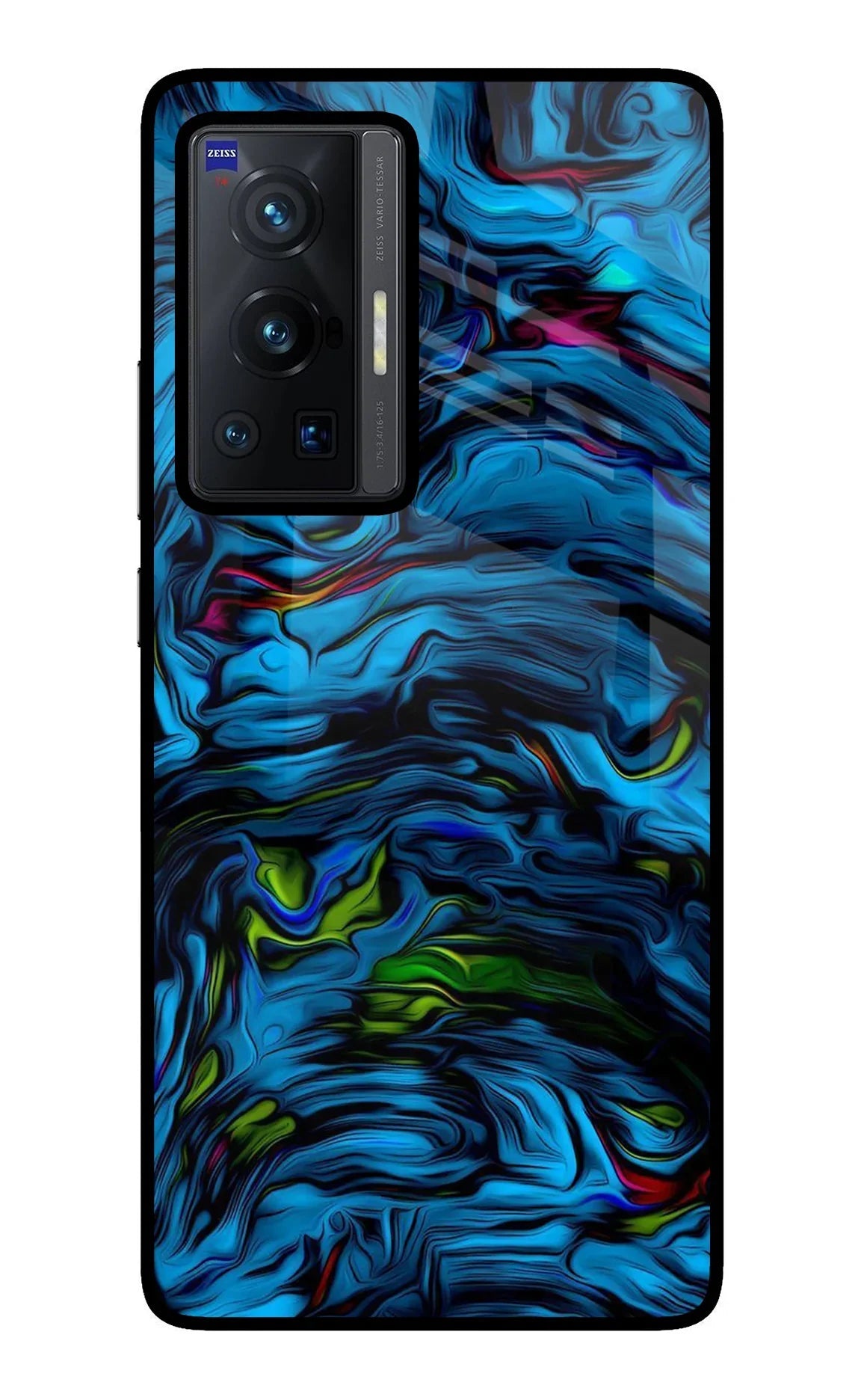 Dark Blue Abstract Vivo X70 Pro Glass Case