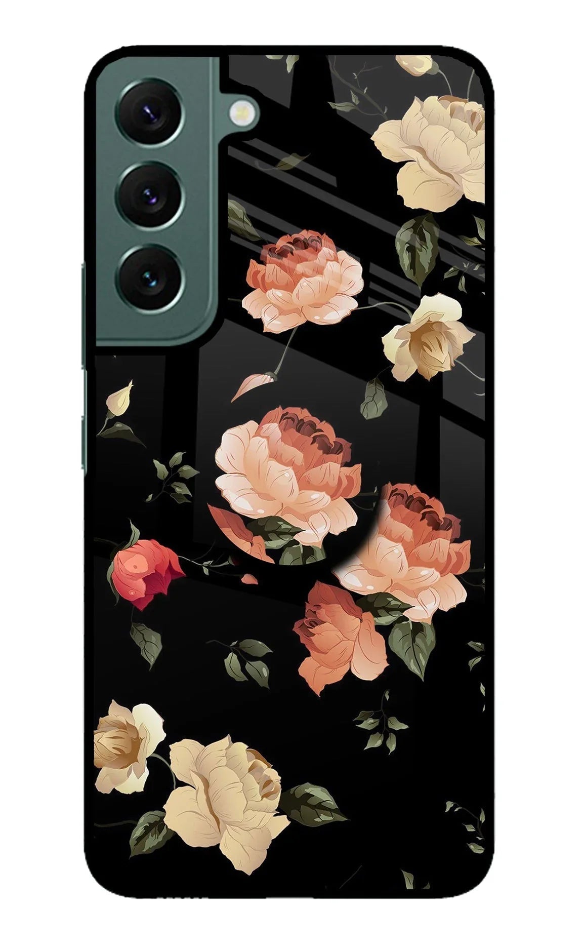 Flowers Samsung S22 Plus Glass Case