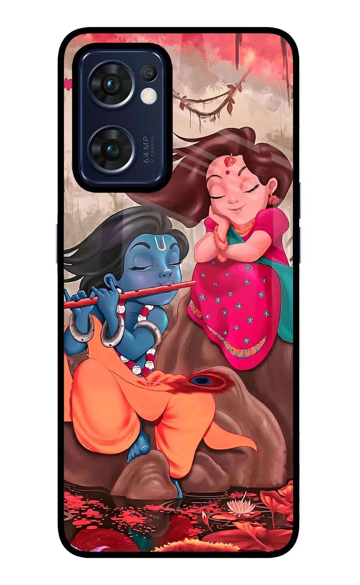 Radhe Krishna Oppo Reno7 5G Back Cover