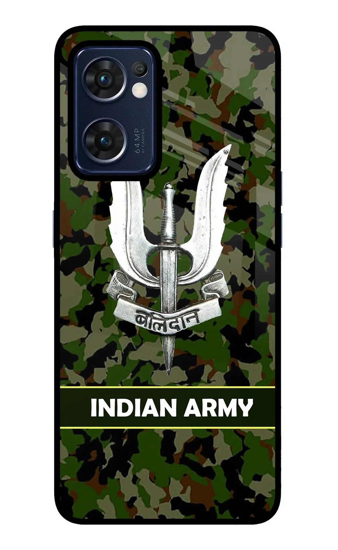 Balidan Indian Logo Oppo Reno7 5G Glass Case