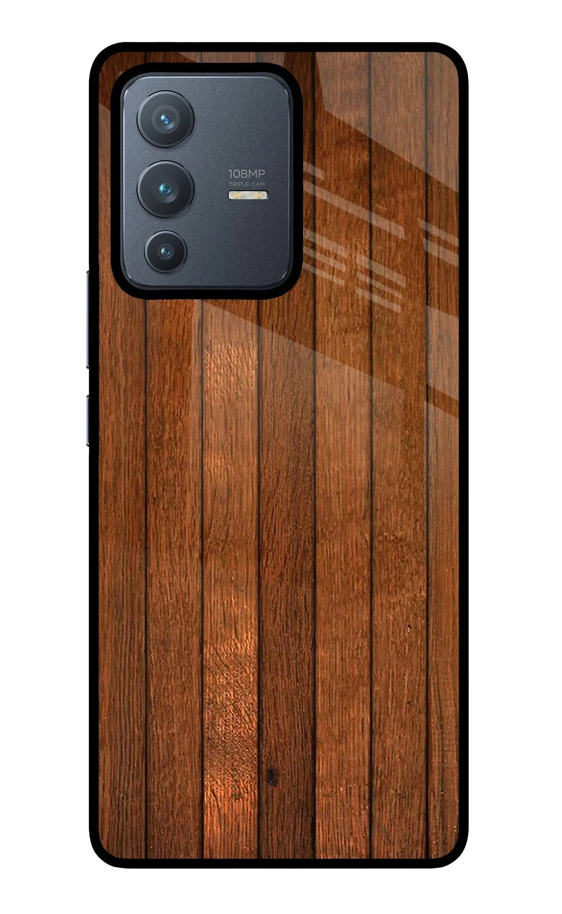 Wooden Artwork Bands Vivo V23 Pro 5G Glass Case