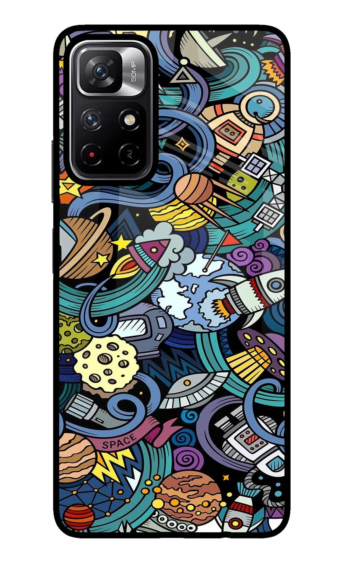 Space Abstract Poco M4 Pro 5G Back Cover
