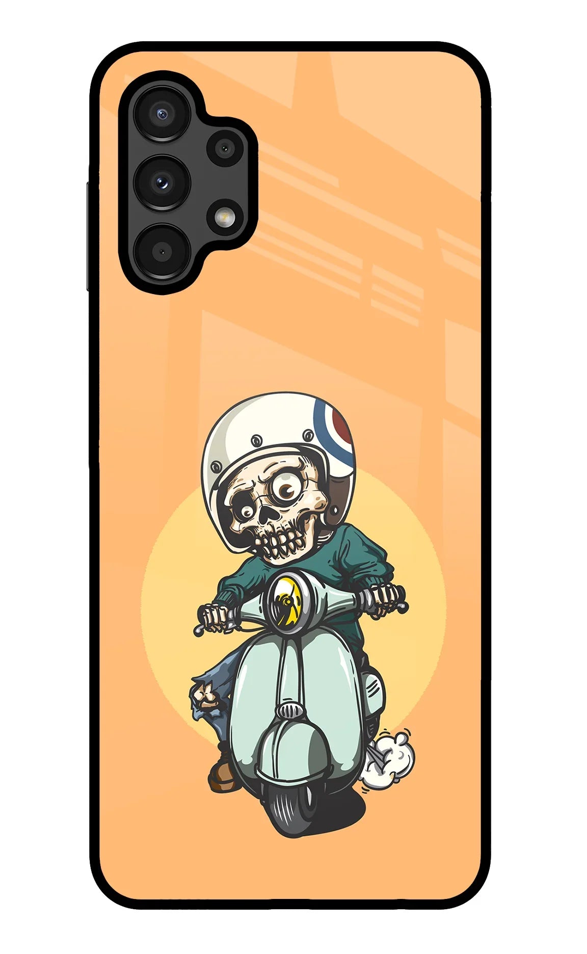 Undead Biker Samsung A13 4G Glass Case