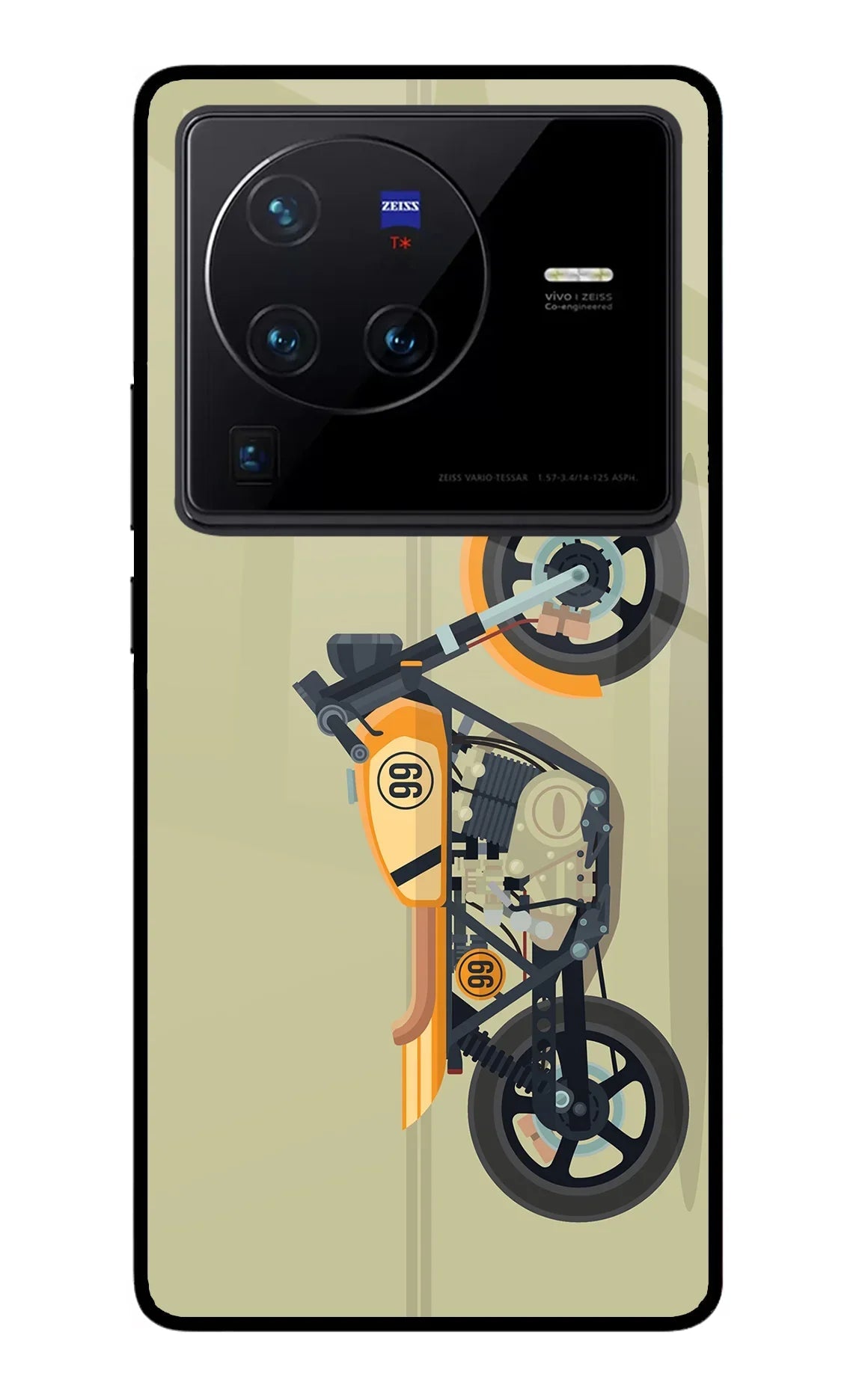 Vertical Speedster Vivo X80 Pro Glass Case