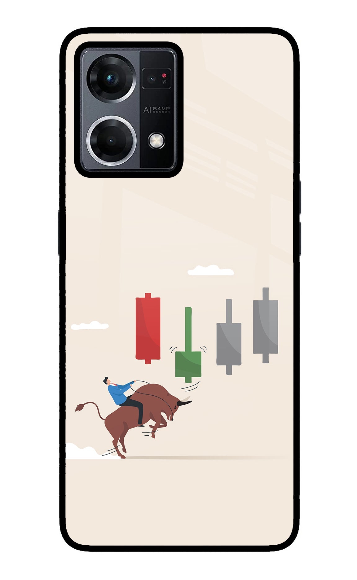 Bull Trading Momentum Oppo F21 Pro 4G Glass Case