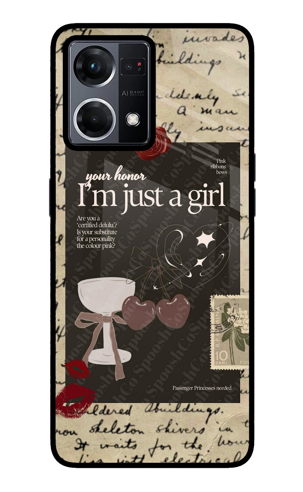 I am just a girl Oppo F21 Pro 4G Glass Case