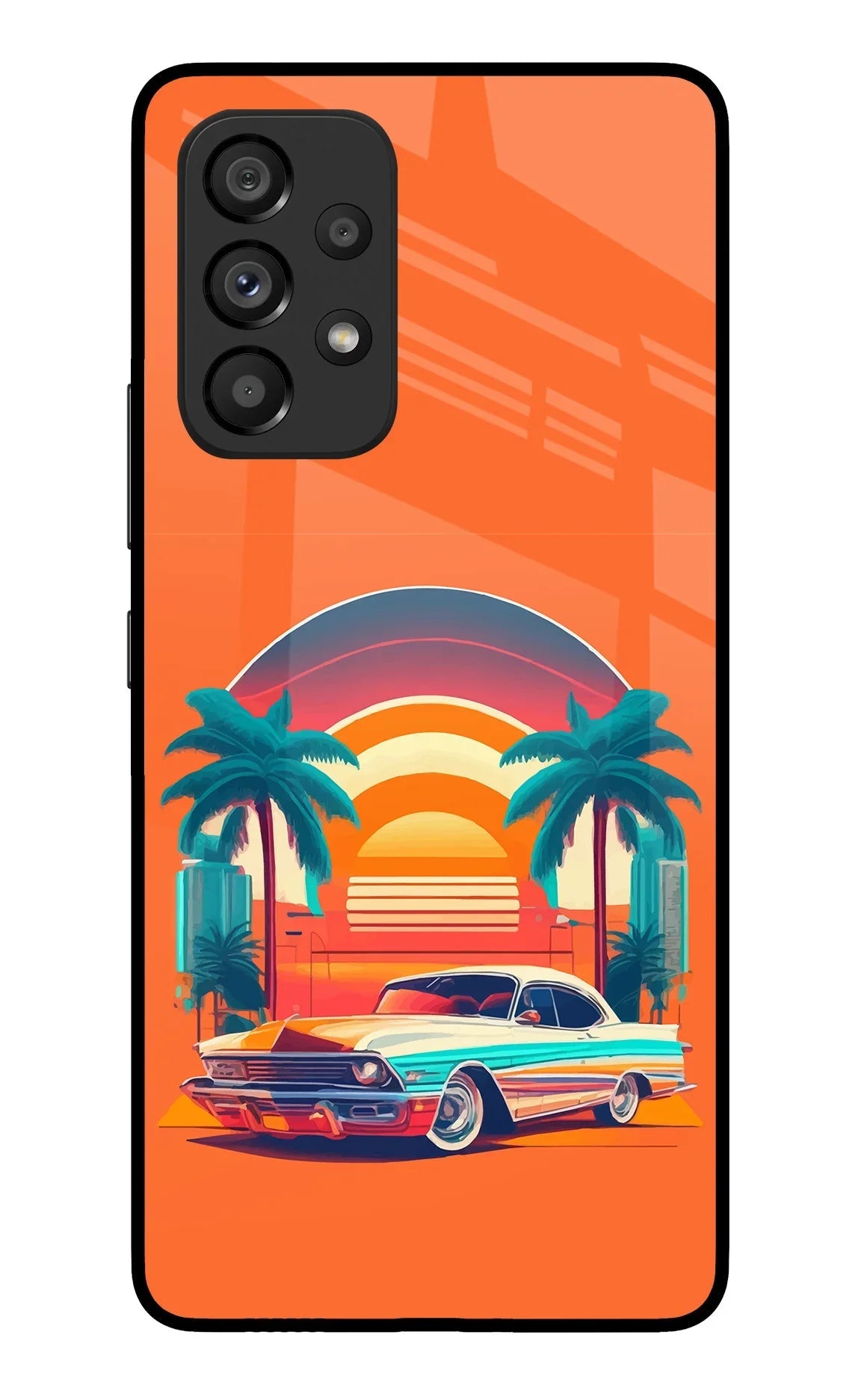 Palm Drive 80s Samsung A53 5G Glass Case