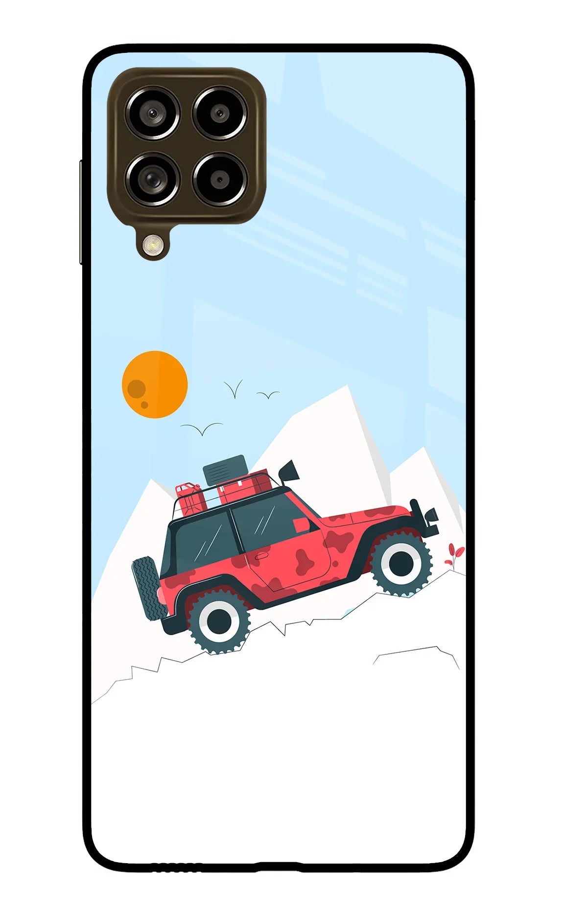 Mountain Trail Beast Samsung M53 5G Glass Case