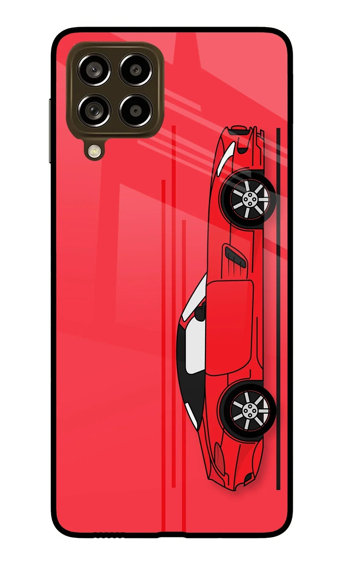 Red Velocity Samsung M53 5G Glass Case