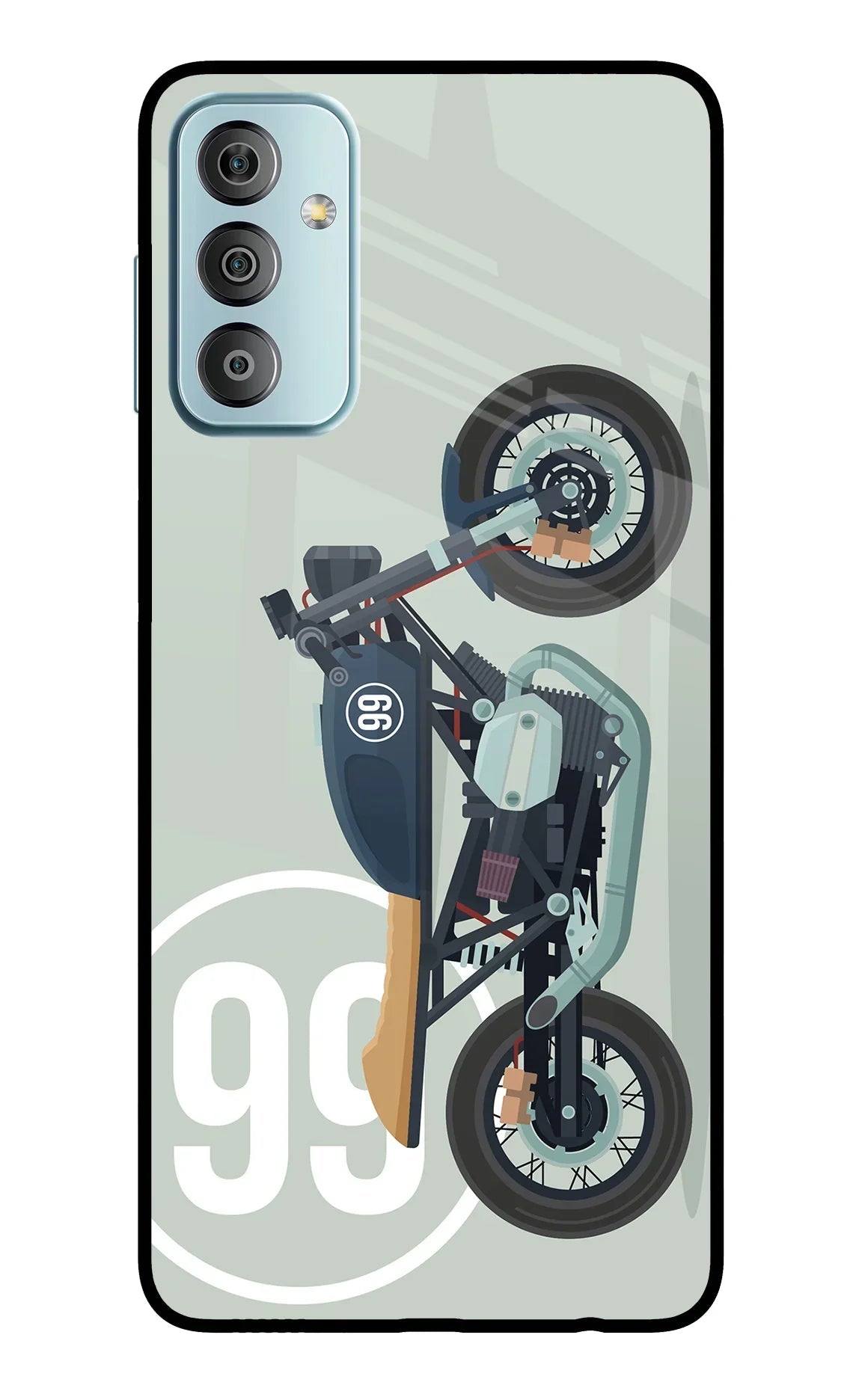 Classic Cafe Racer 99 Samsung F23 5G Glass Case