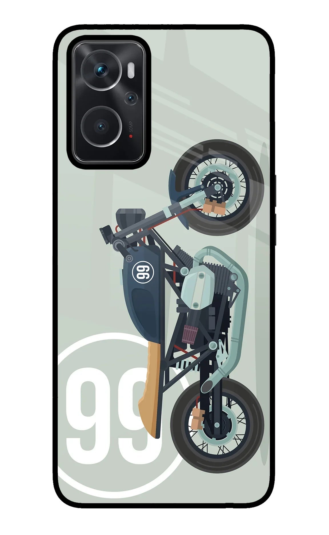 Classic Cafe Racer 99 Oppo K10 4G Glass Case