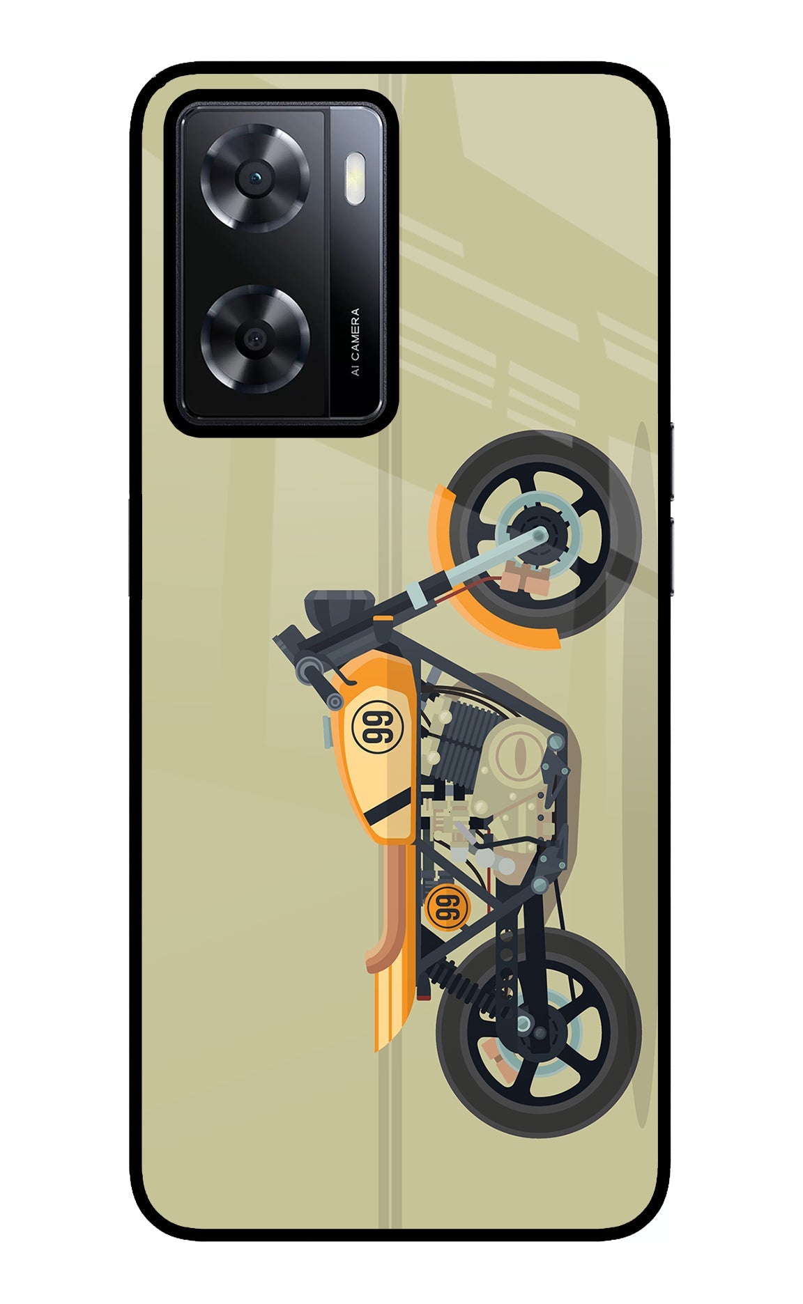 Vertical Speedster Oppo A57 2022 Glass Case