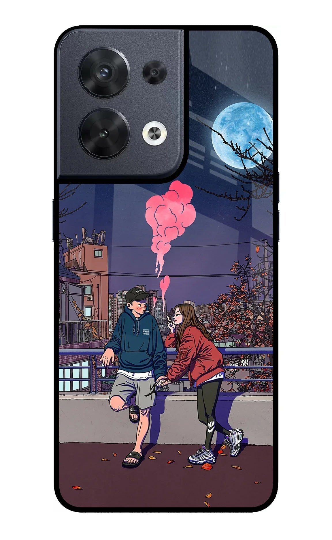 Chilling Couple Oppo Reno8 Back Cover