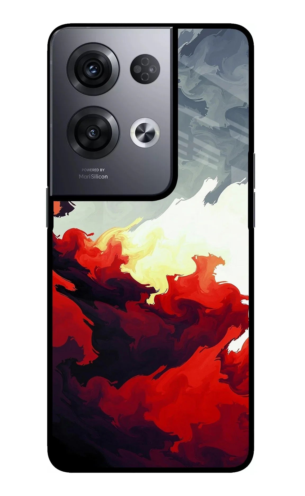 Fire Cloud Oppo Reno8 Pro Back Cover