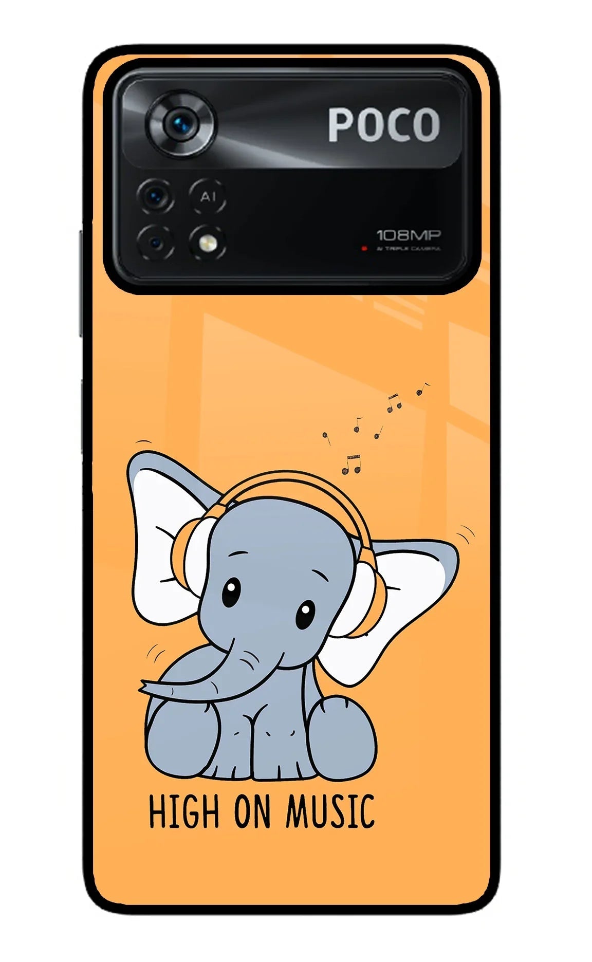 High On Music Poco X4 Pro Back Cover