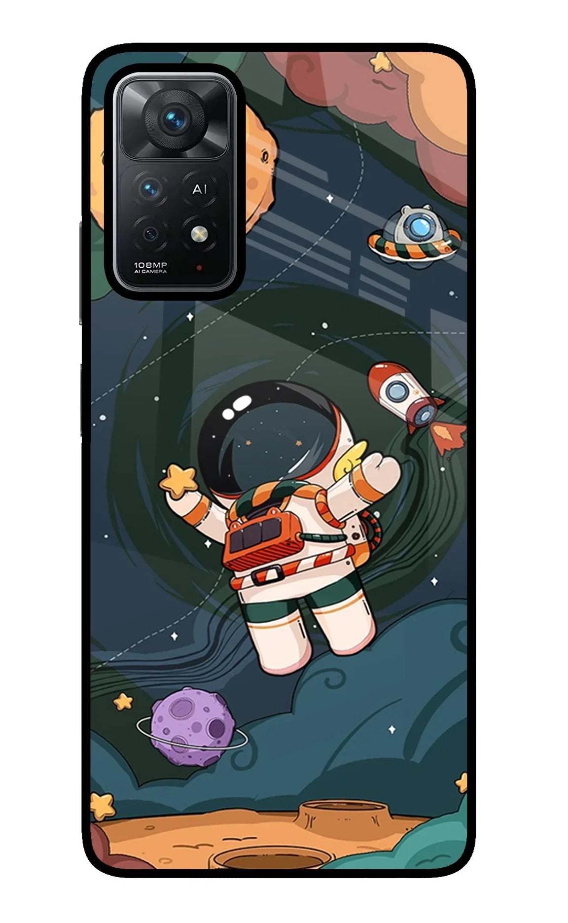 Cartoon Astronaut Redmi Note 11 Pro+ 5G Back Cover