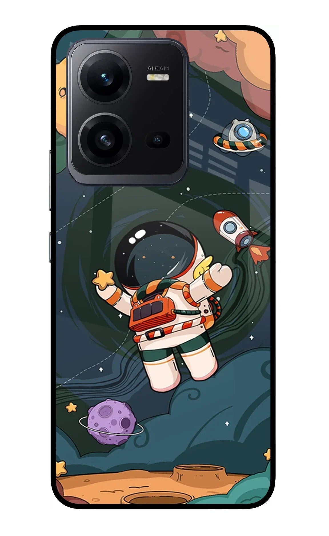 Cartoon Astronaut Vivo V25 5G Back Cover