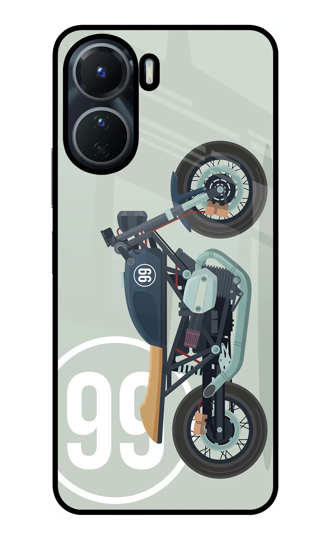Classic Cafe Racer 99 Vivo Y16 Glass Case