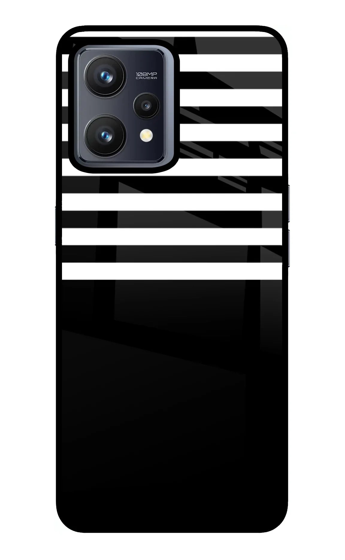 Black and White Print Realme 9 4G Back Cover
