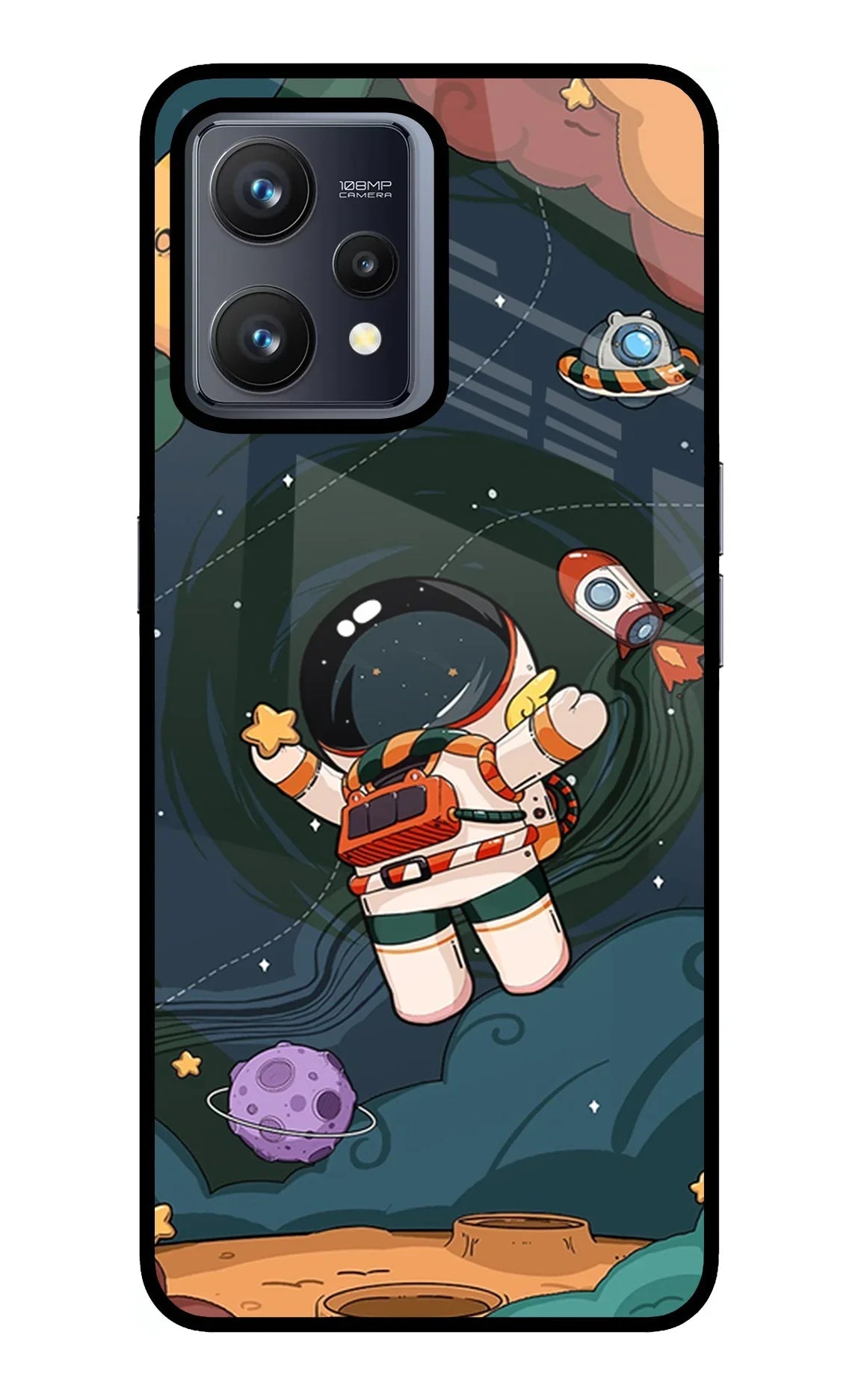 Cartoon Astronaut Realme 9 4G Back Cover