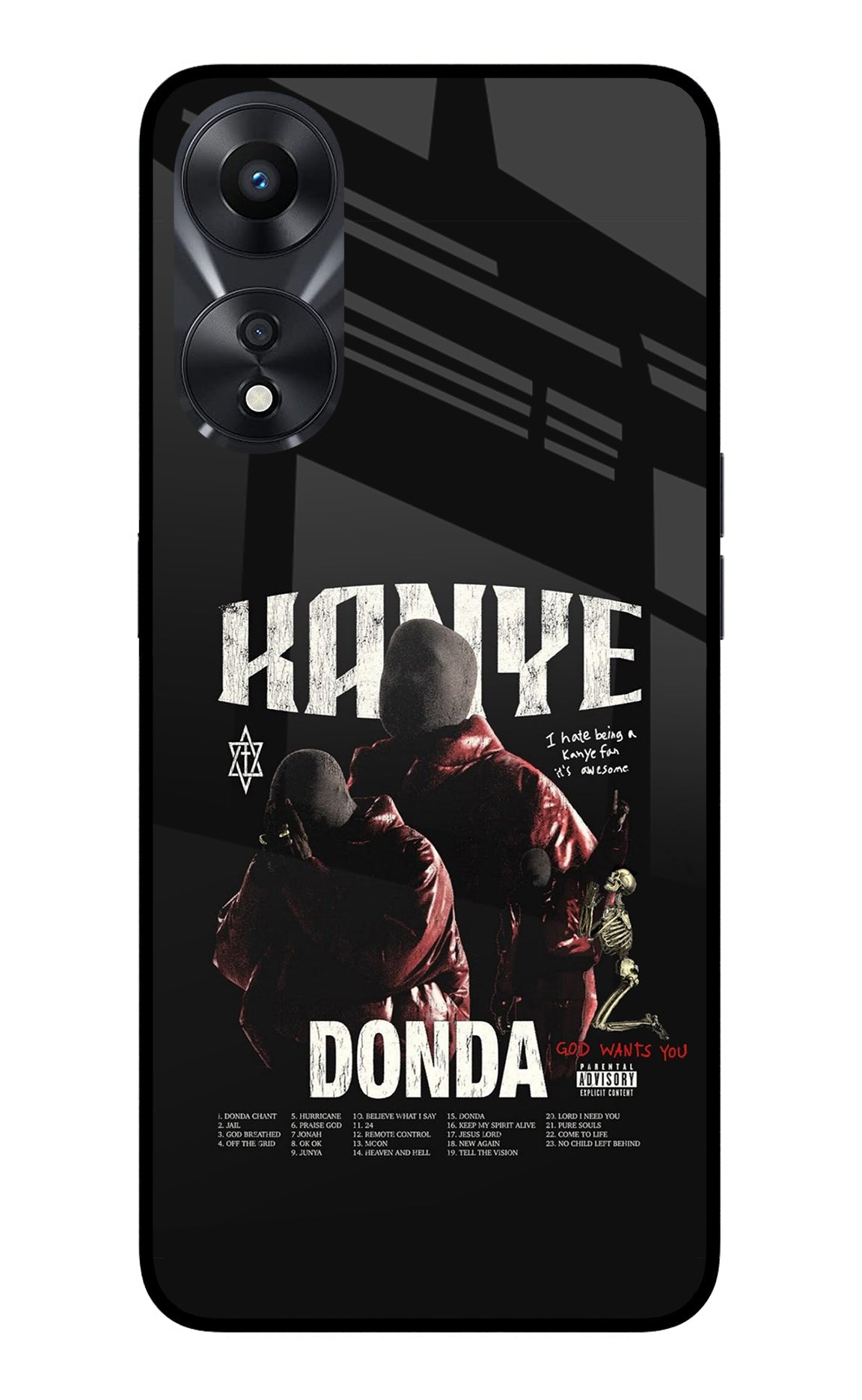 Donda Kanye West Oppo A78 5G Glass Case