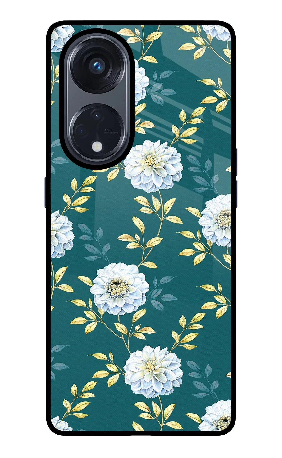 Flowers Oppo Reno8 T 5G Back Cover