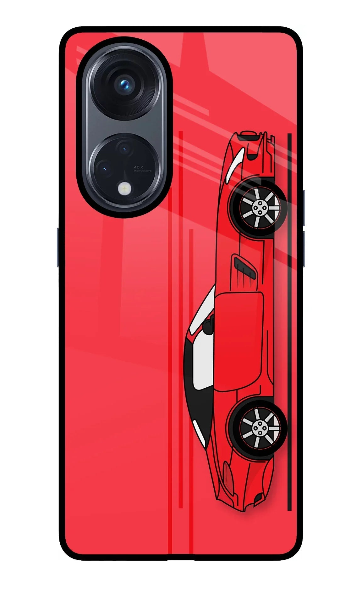 Red Velocity Oppo Reno8 T 5G Glass Case