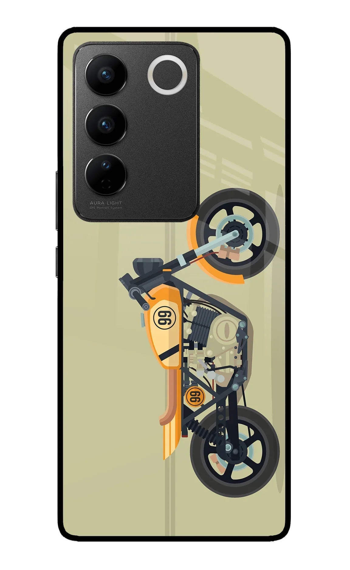 Vertical Speedster Vivo V27/V27 Pro Glass Case