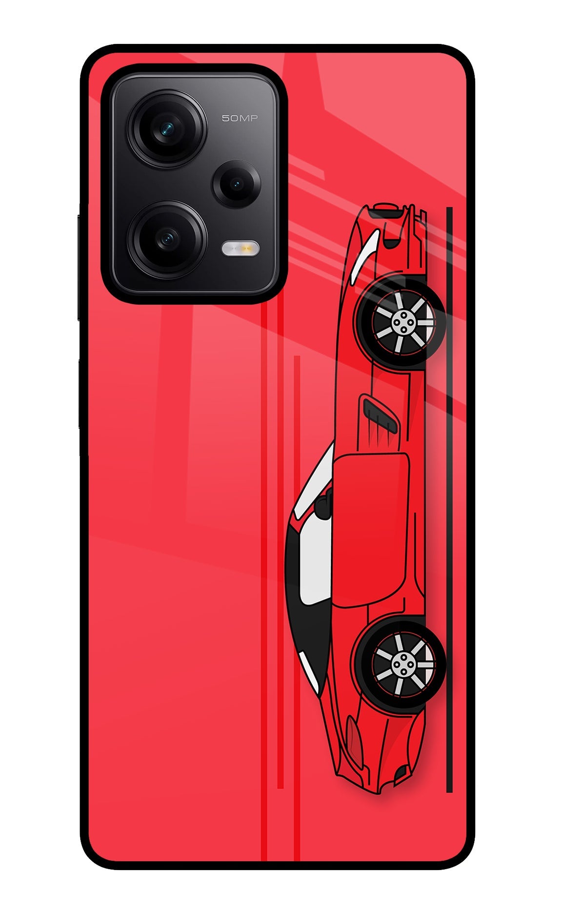 Red Velocity Poco X5 5G Glass Case