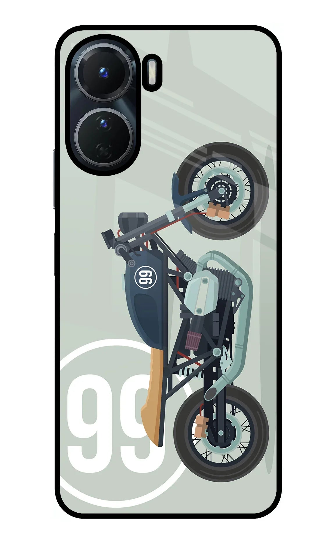Classic Cafe Racer 99 Vivo Y56 5G Glass Case