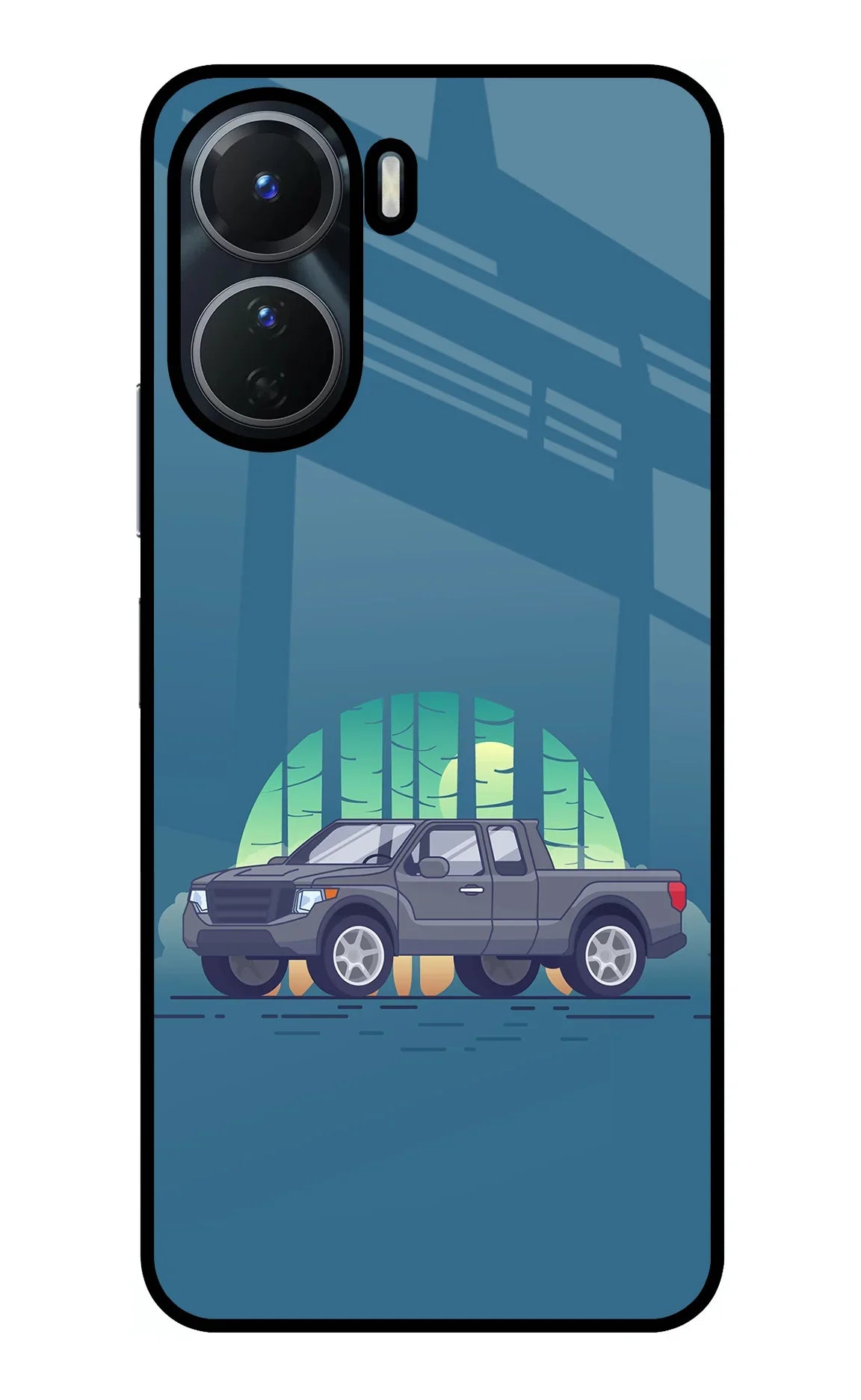 Retro Garage Vibe Vivo Y56 5G Glass Case