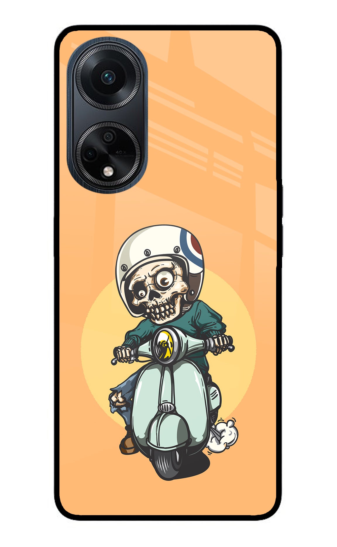 Undead Biker Oppo F23 Glass Case