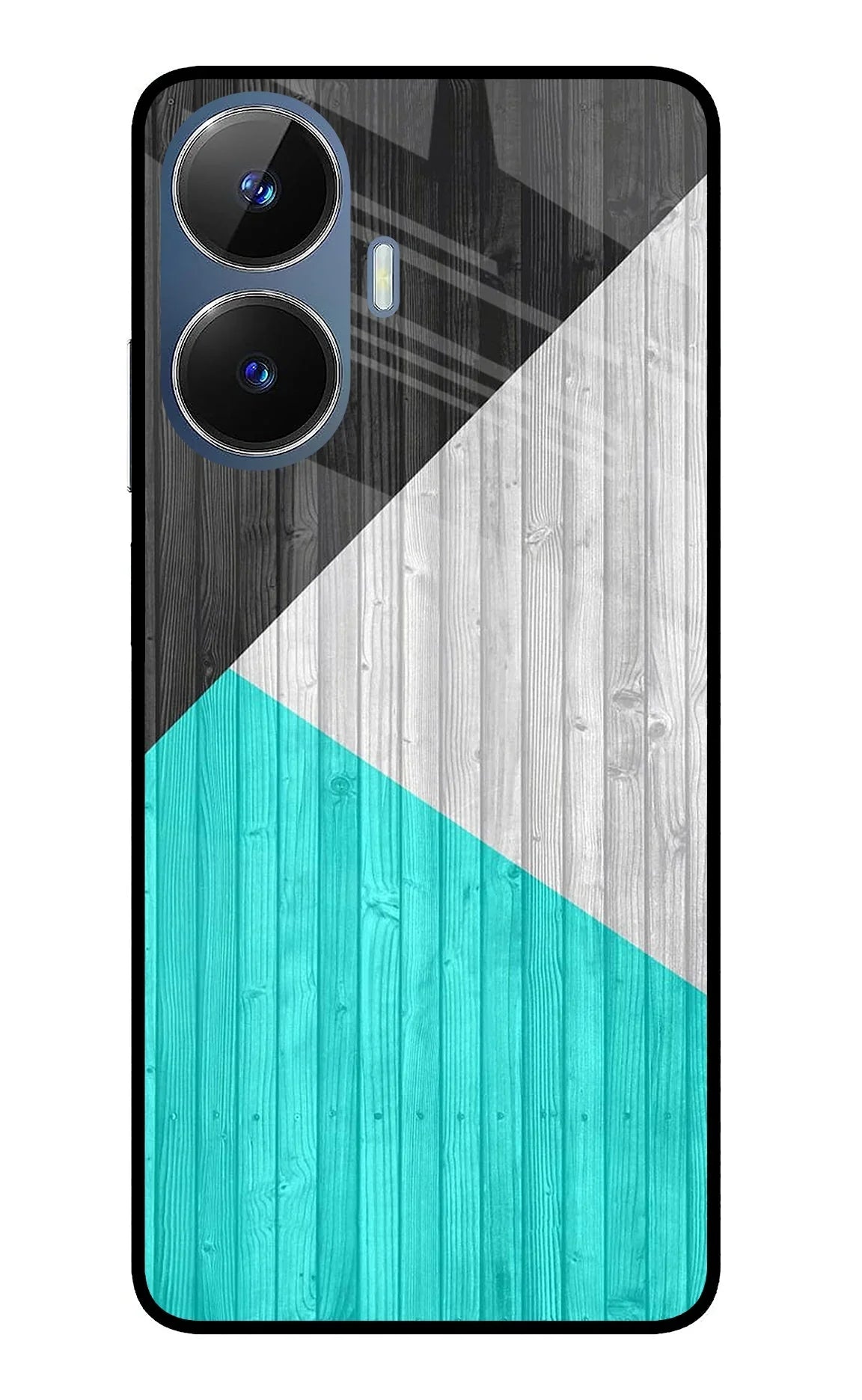 Wooden Abstract Realme C55/N55 Glass Case