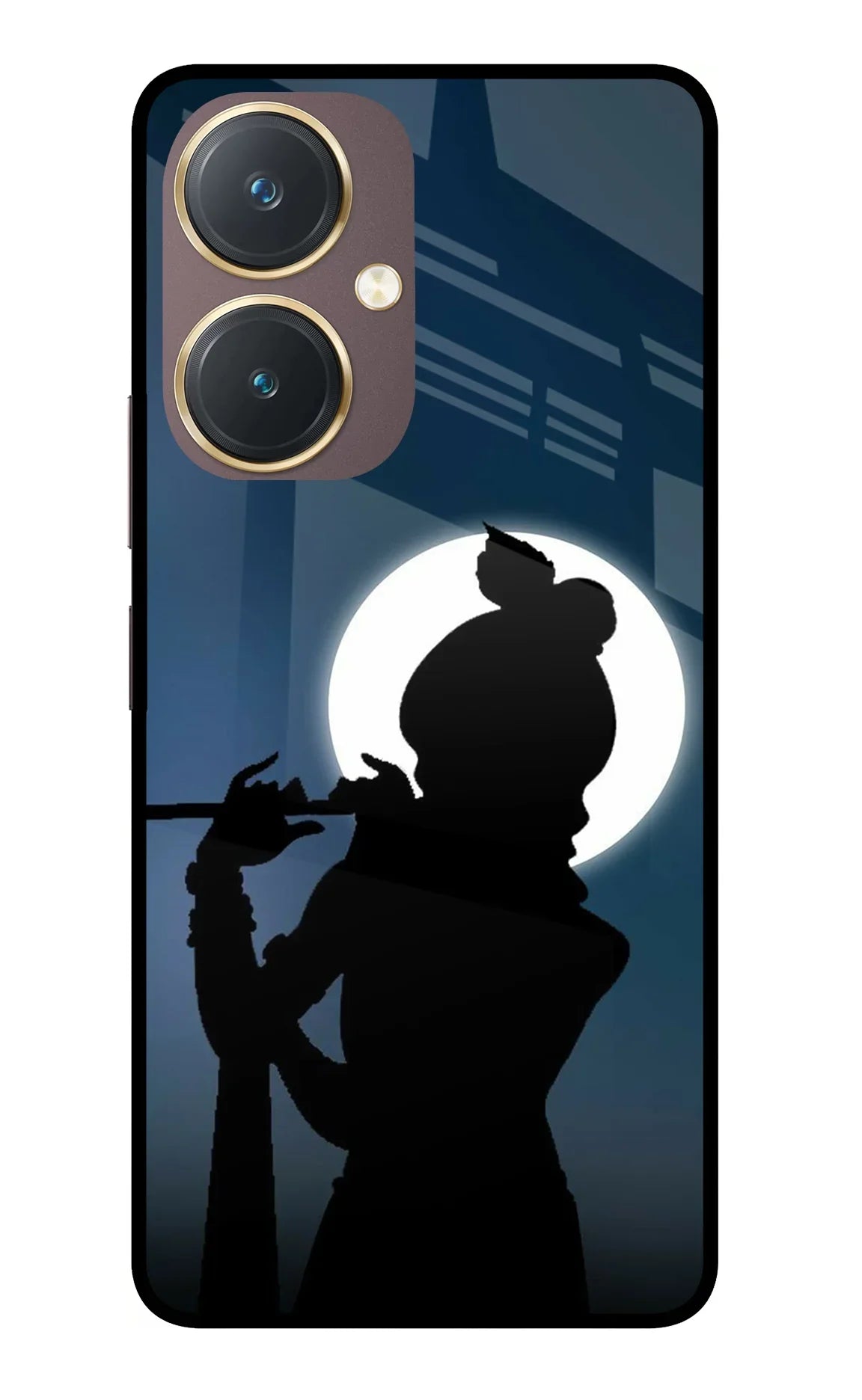 Shri Krishna Silhouette Vivo Y27 Glass Case