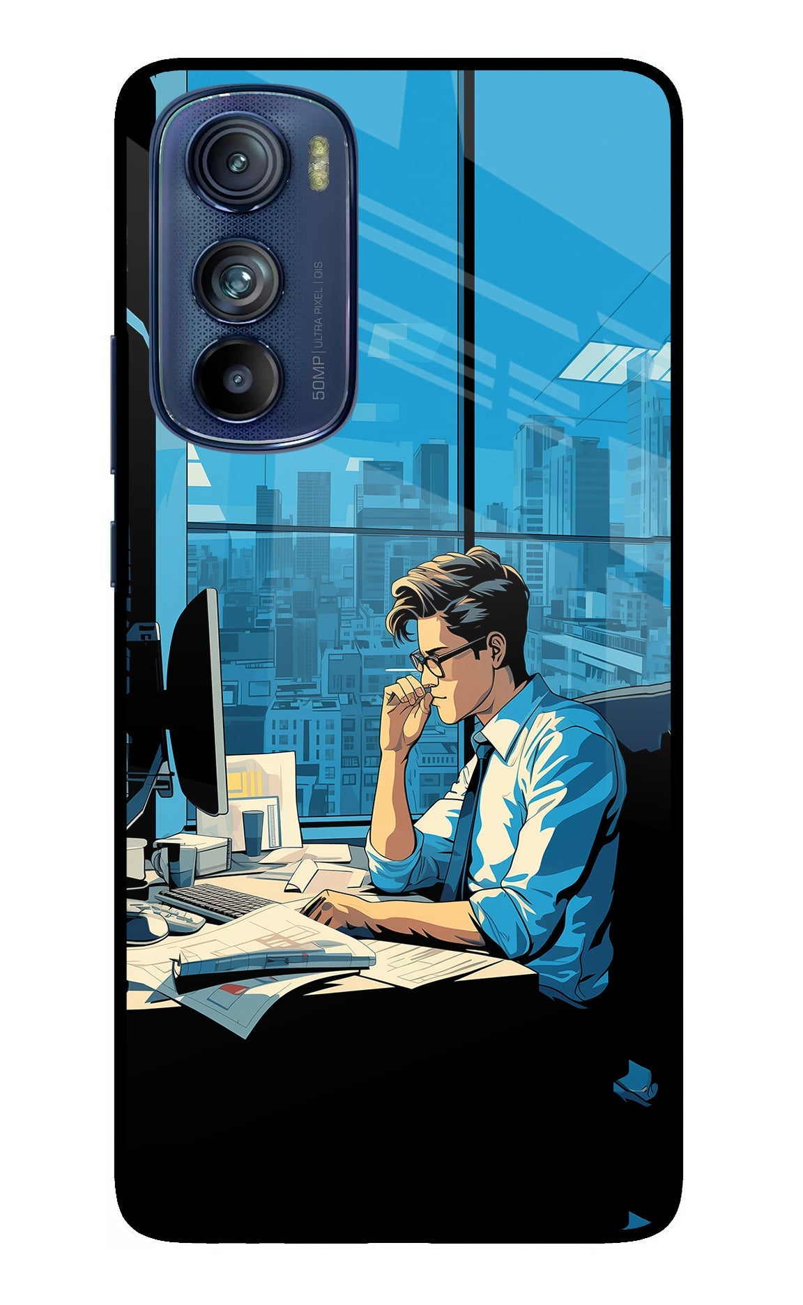 Focused Hustler (AI Generated) Moto Edge 30 Back Cover
