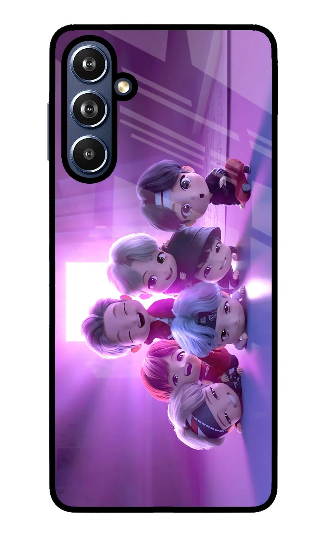 BTS Chibi Samsung F54 5G Glass Case