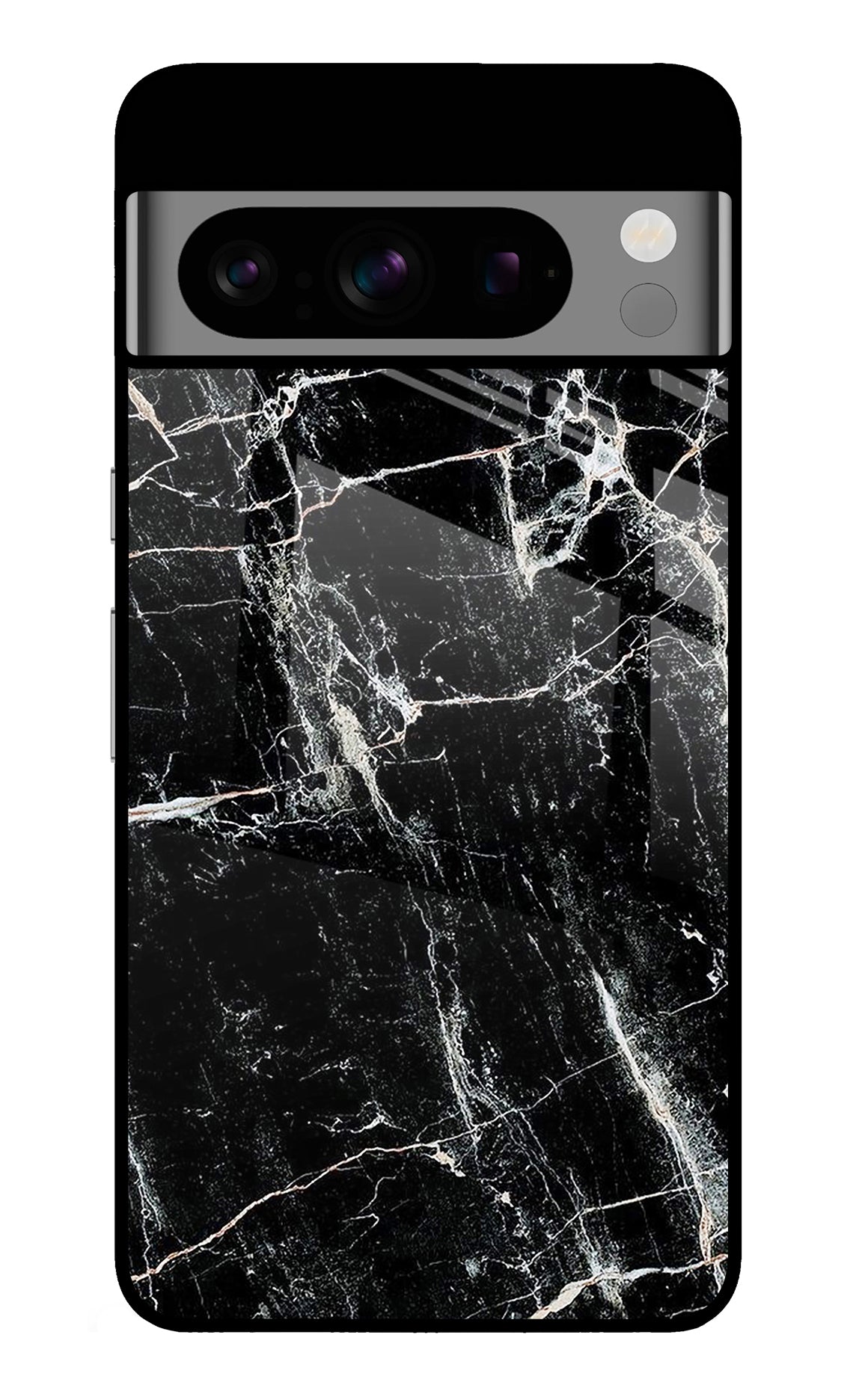 Black Marble Texture Google Pixel 8 Pro Back Cover