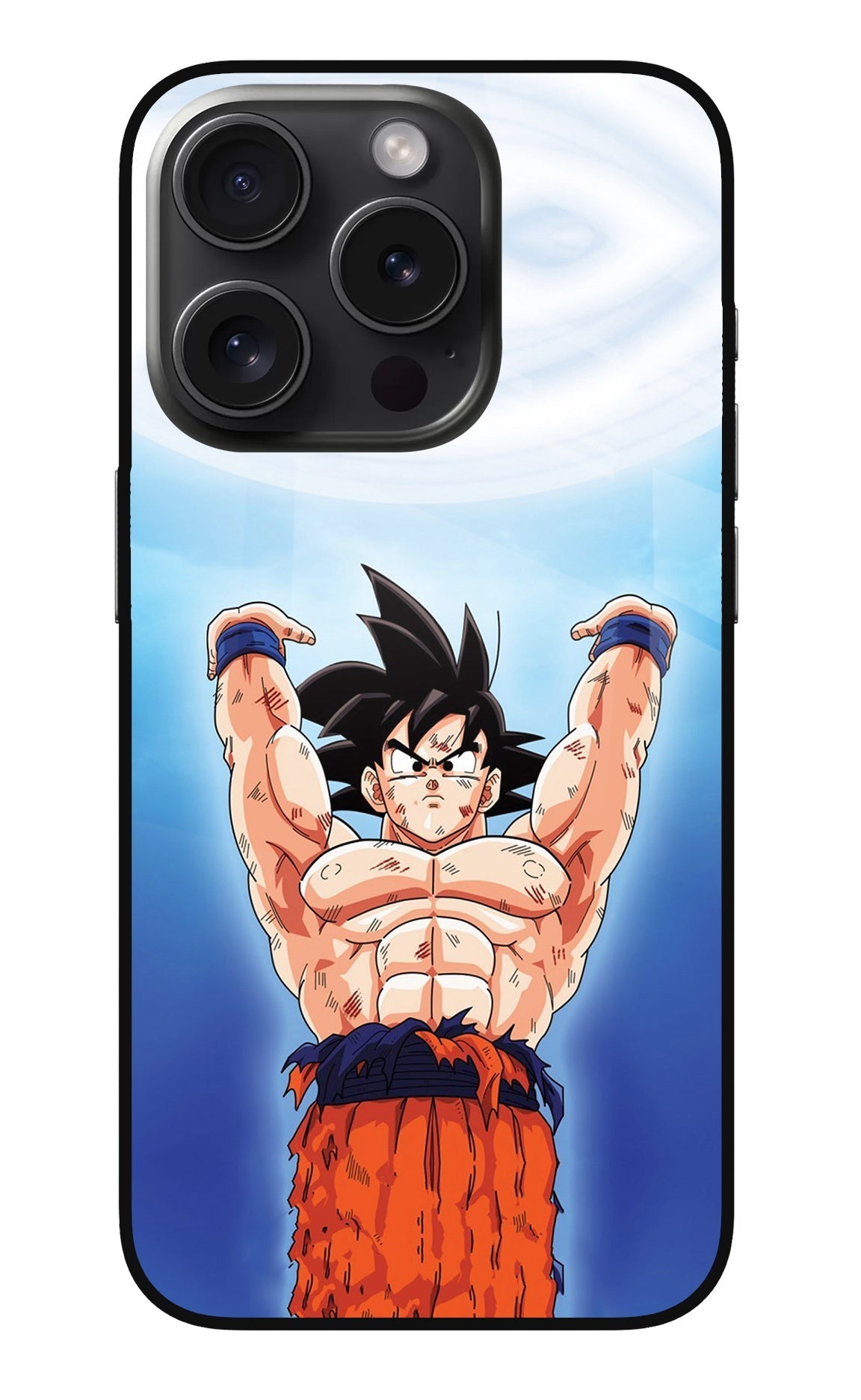 Goku Power iPhone 15 Pro Glass Case