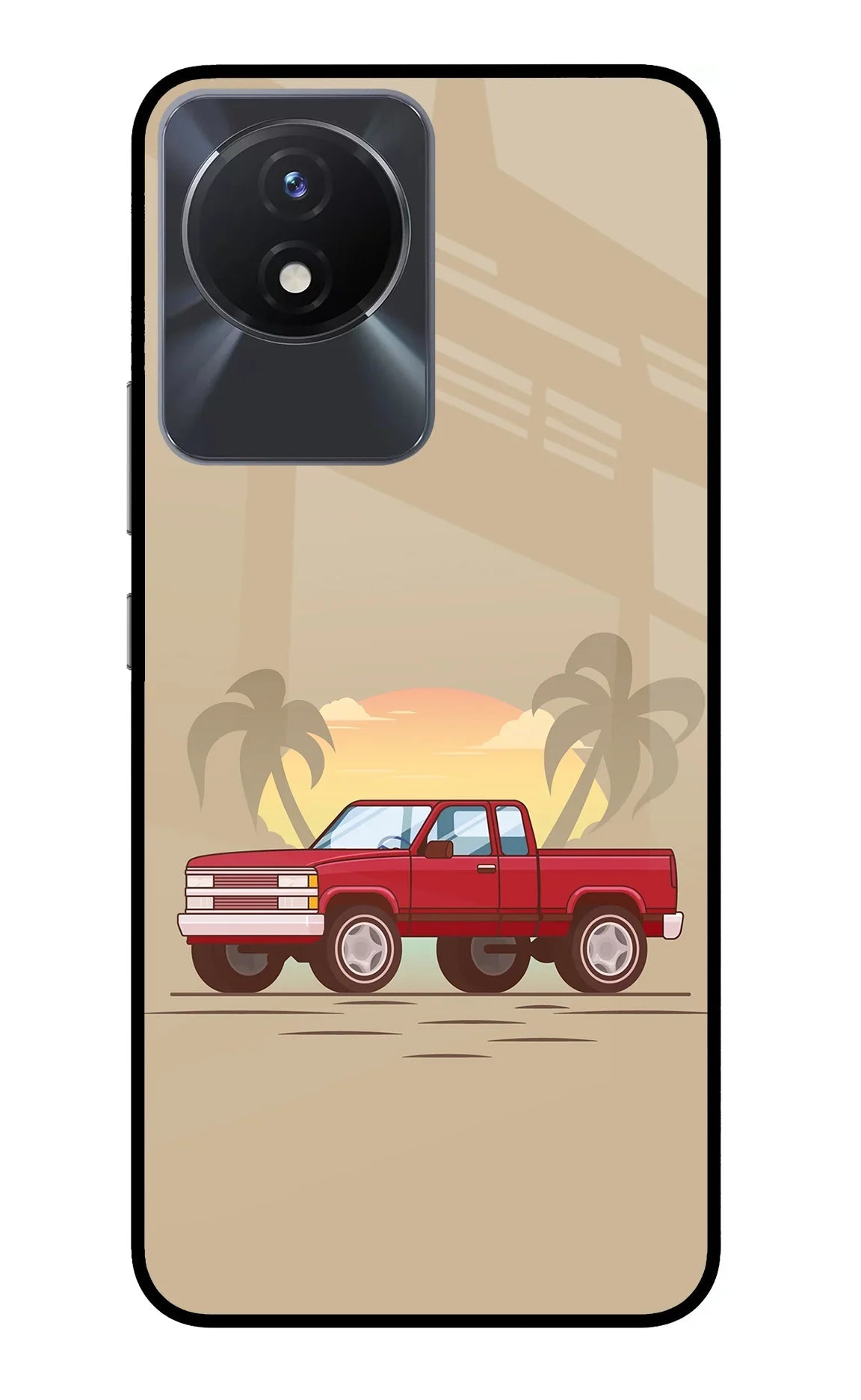 Desert Classic Drive Vivo Y02/Y02T Glass Case