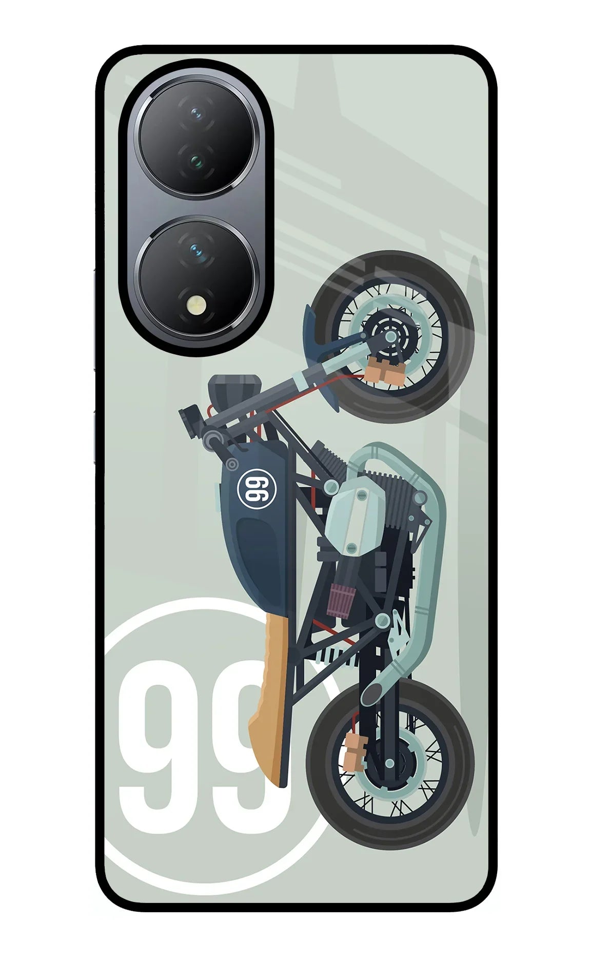 Classic Cafe Racer 99 Vivo Y100 Glass Case