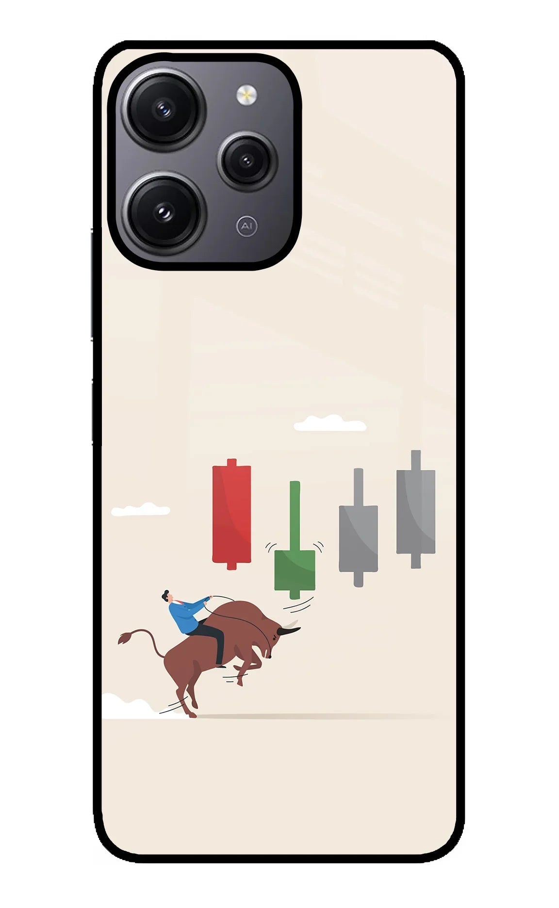 Bull Trading Momentum Redmi 12 4G Glass Case