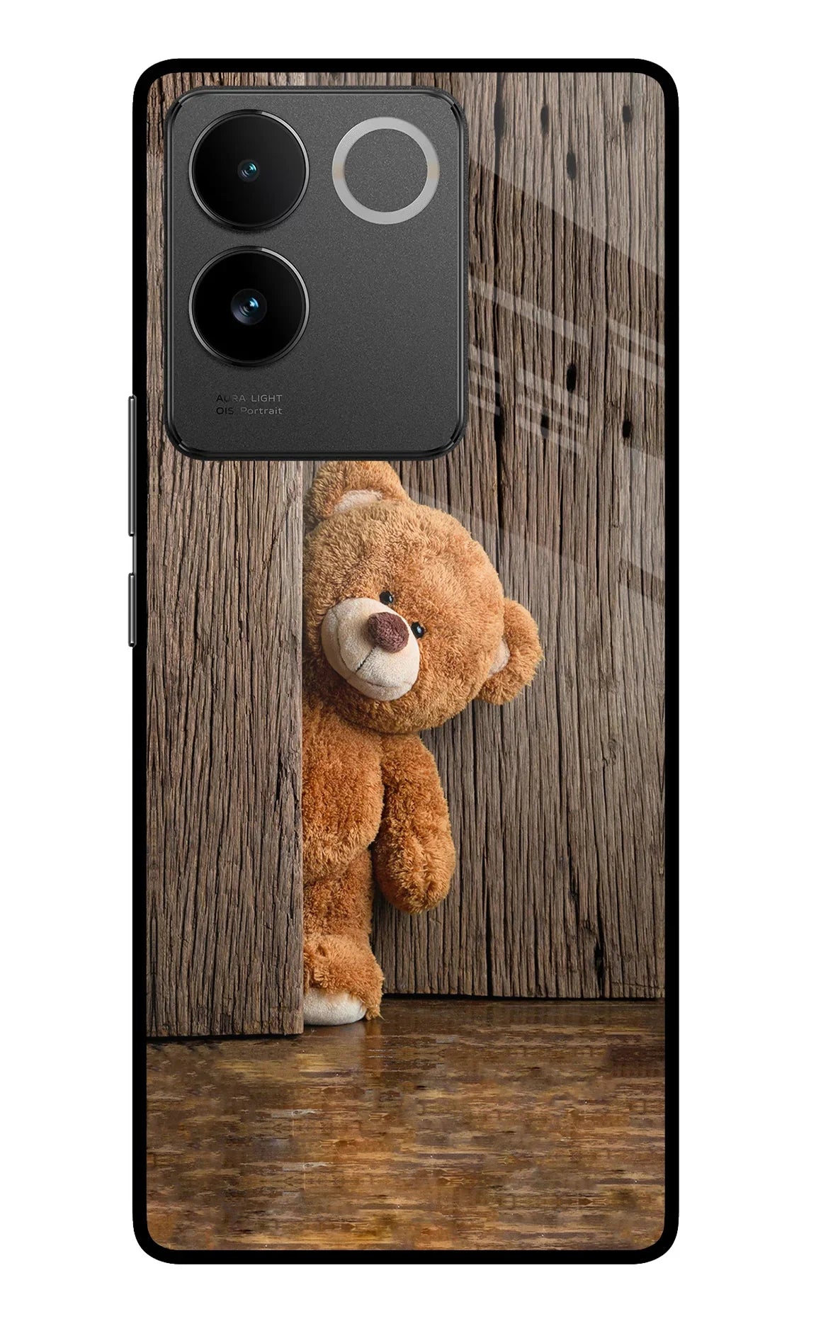 Teddy Wooden Vivo T2 Pro 5G Glass Case