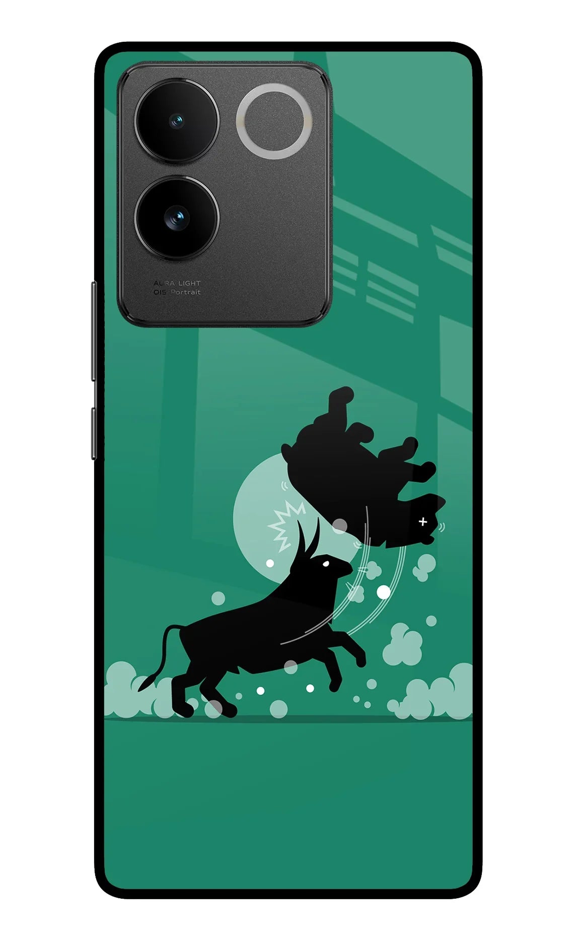 Bull Conqueror Vivo T2 Pro 5G Glass Case