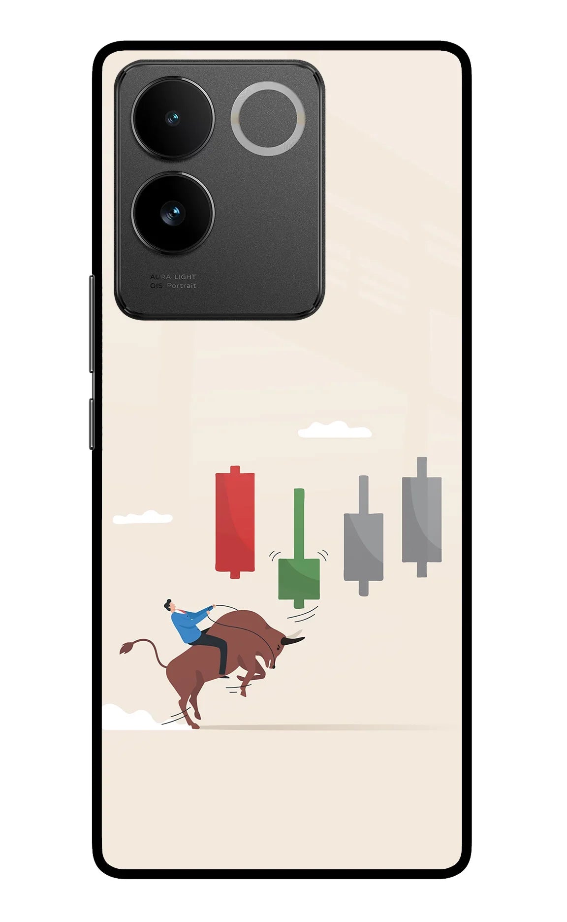 Bull Trading Momentum Vivo T2 Pro 5G Glass Case