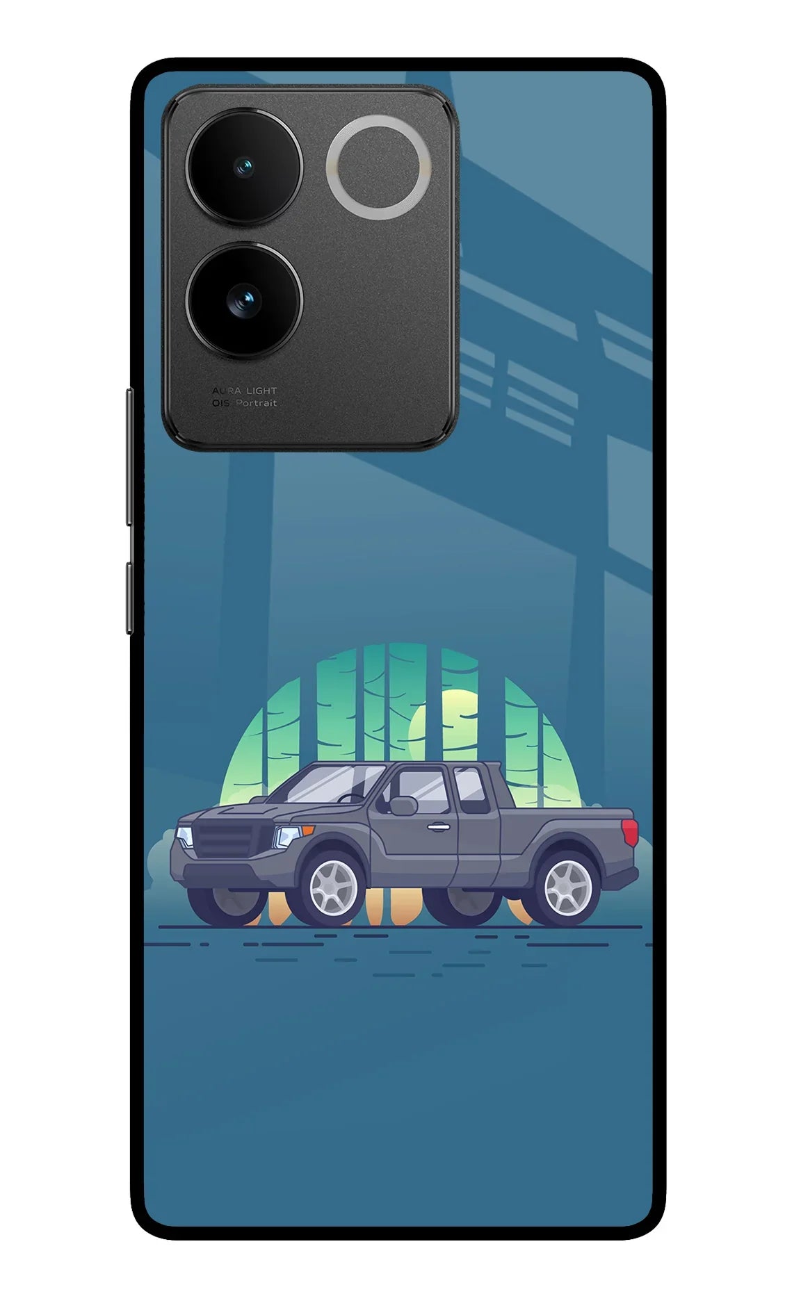 Retro Garage Vibe Vivo T2 Pro 5G Glass Case