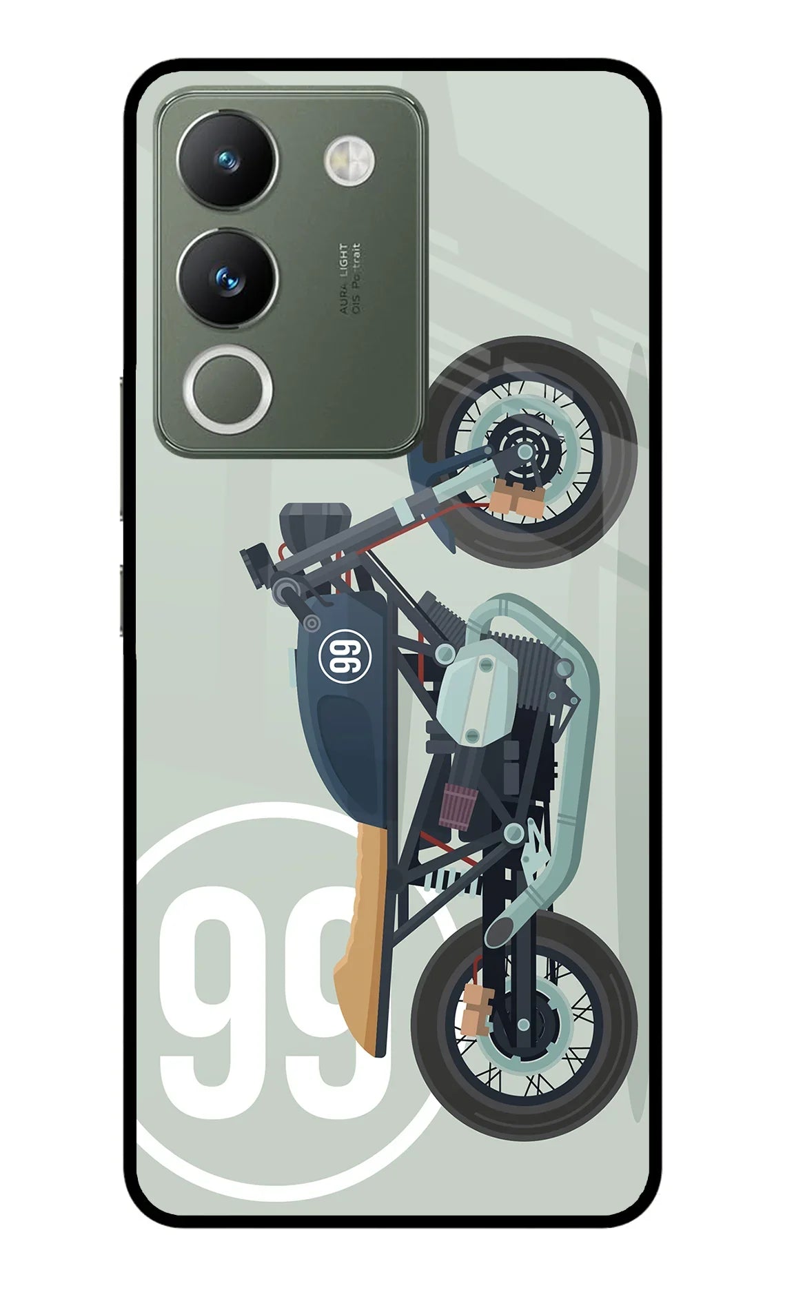 Classic Cafe Racer 99 Vivo Y200 5G Glass Case