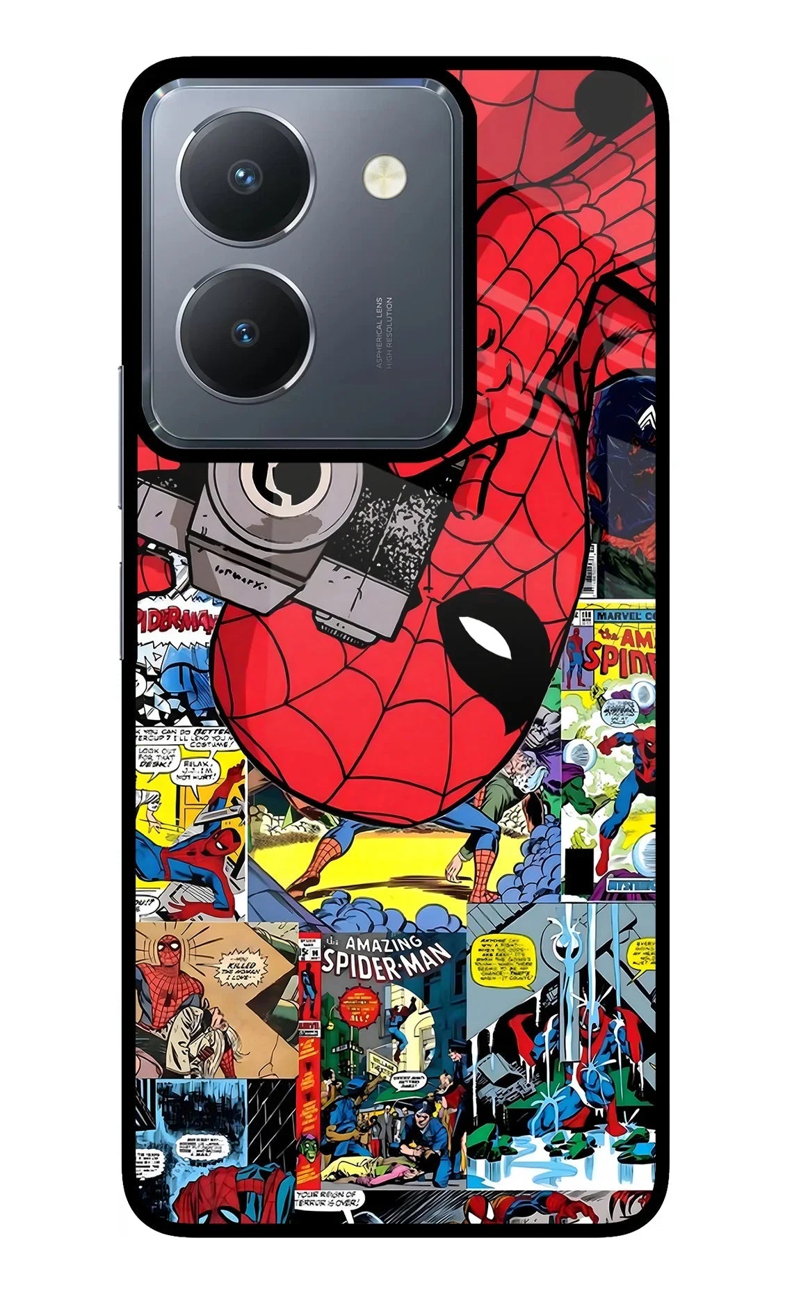 Spider Man Vivo Y36 Glass Case
