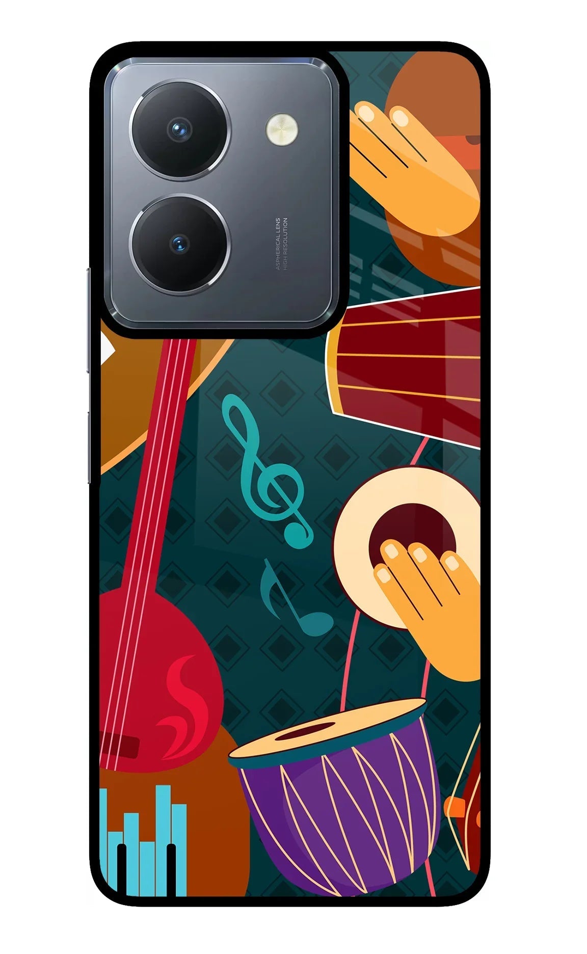 Music Instrument Vivo Y36 Glass Case